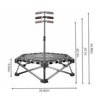 Foldable Fitness Trampolines Quiet Foldable Mini Trampolines High Weight Capacity Indoor Jumping Bouncer for Adults, Kids