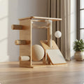 Wooden Feline Climber Stable Base Wooden Feline Climber for Indoor