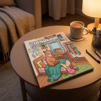 Square Coloring Book Hygge Capybara Coloring Book Calm