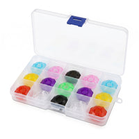 15 Pieces Transparent Pedal Knob Cap Effects Pedal Cap Mixed Colors