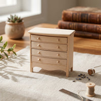 Dollhouse Drawer Cabinet Rounded Upper part:12 Scale Dollhouse Furniture Compact