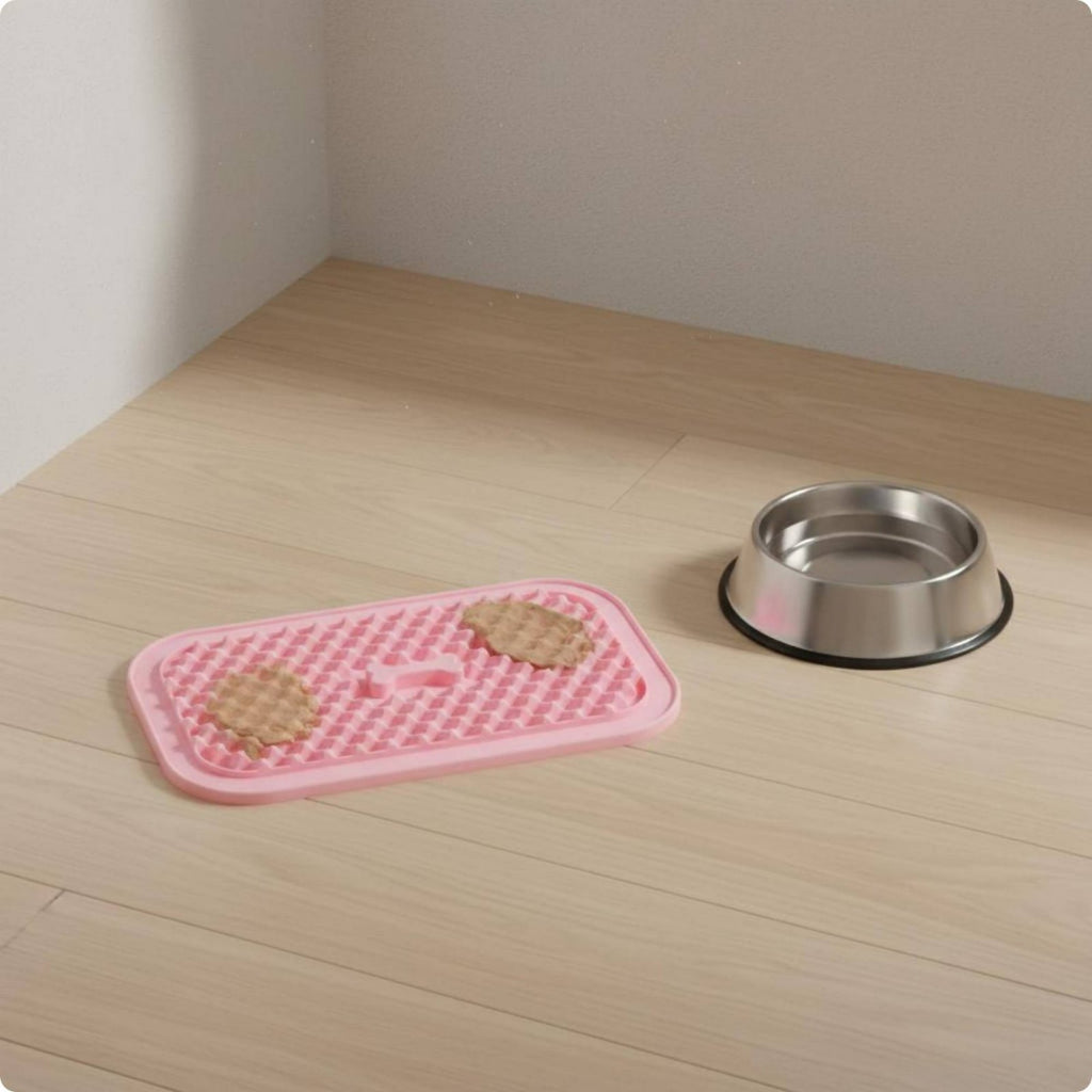 Silicone Slow Feeder Mat Spill-Resistant Dog Licking Surface Easy to Clean for Dogs