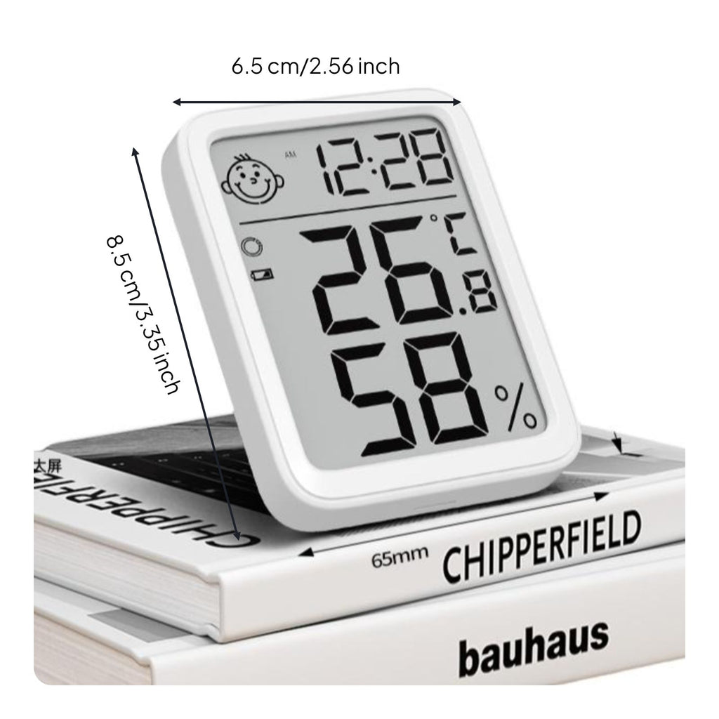 Digital Hygrometer, Indoor Thermometer, High-Accuracy Temperature and Humidity Gauge, Wall-Mounted, Infant Nursery
