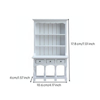 1:12 Scale Wooden Cabinet Detailed Design Wooden Miniature Cupboard