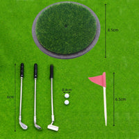 Miniature Golf Equipment Model Desktop Decoration Dollhouse Golf Course for Diorama