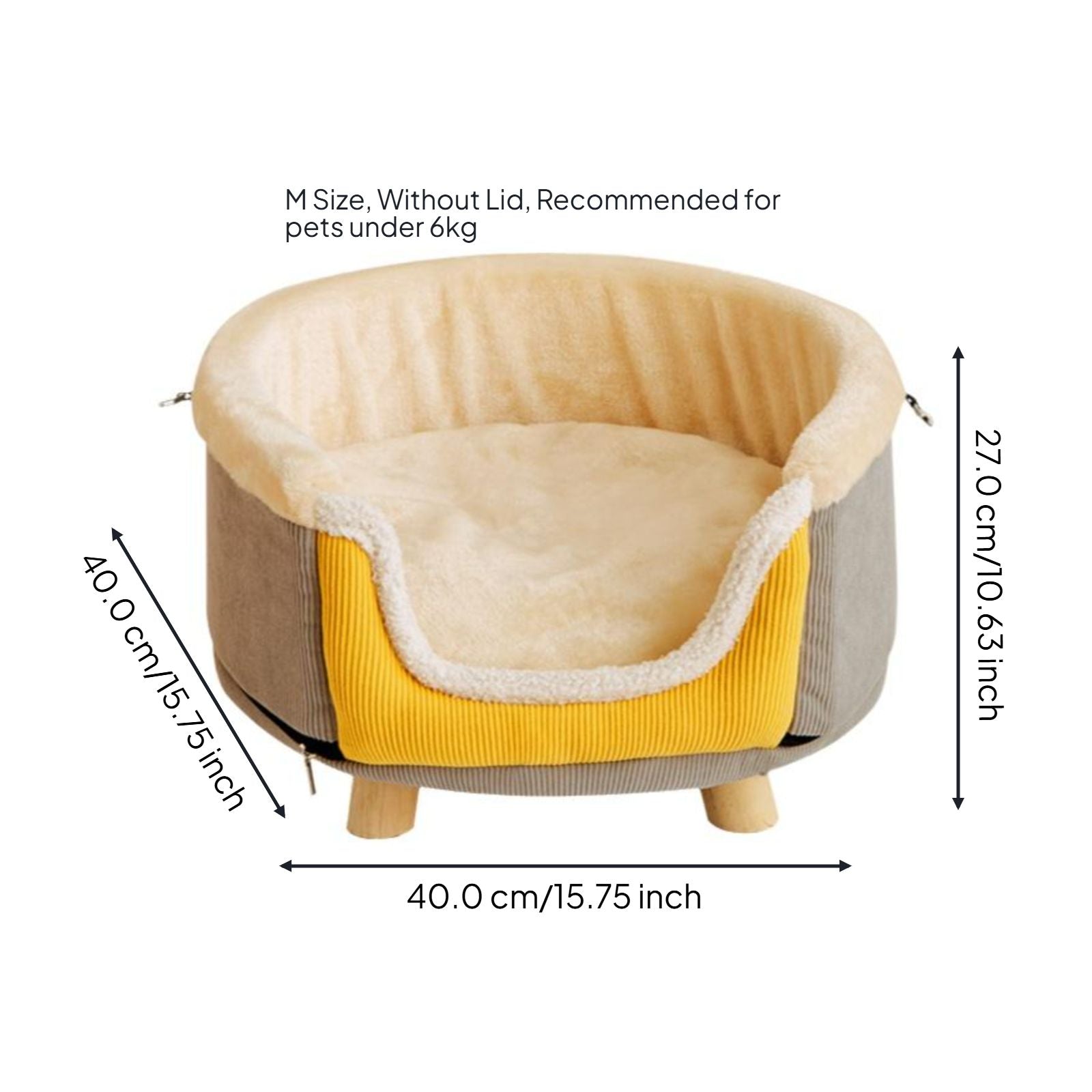 Removable plush cat bed offers indoor comfort