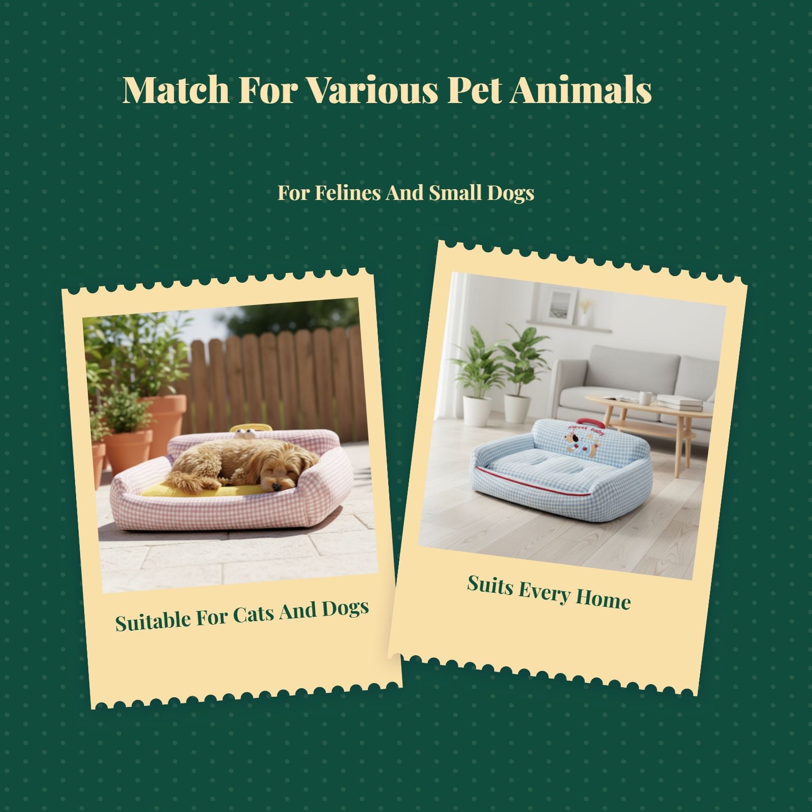 Removable plush pet sofa bed for all-season comfort