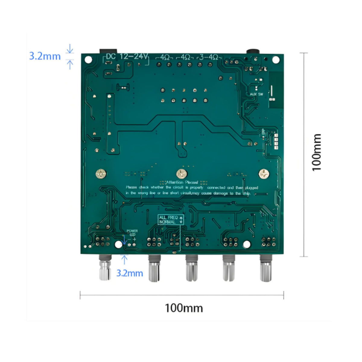 2.1 Channel Amp Board 12-24V 2.1 Channel Power Amplifier Digital