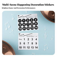 Handpan Scale Stickers Waterproof steel Drum Scale Sticker Frictionless Playing