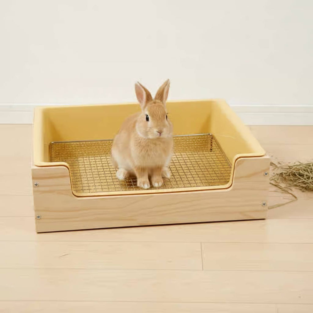 Rabbit Litter Box Fixed in Enclosure Rabbit Litter Pan Easy to Clean