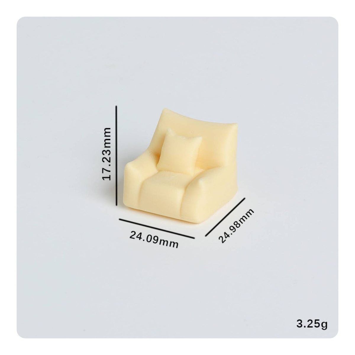 Miniature Single Sofa Realistic Design for Hobbyists