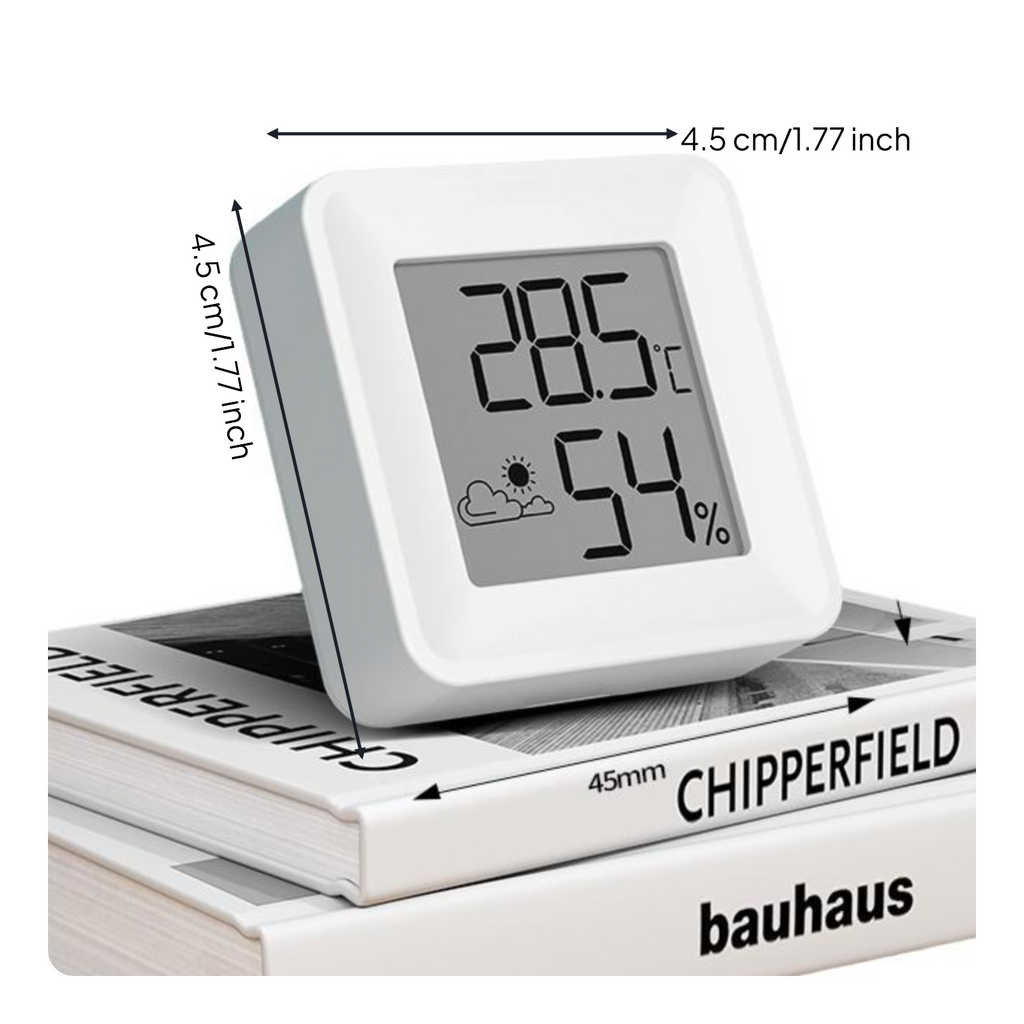Digital Hygrometer, Indoor Thermometer, High-Accuracy Temperature and Humidity Gauge, Wall-Mounted, Infant Nursery