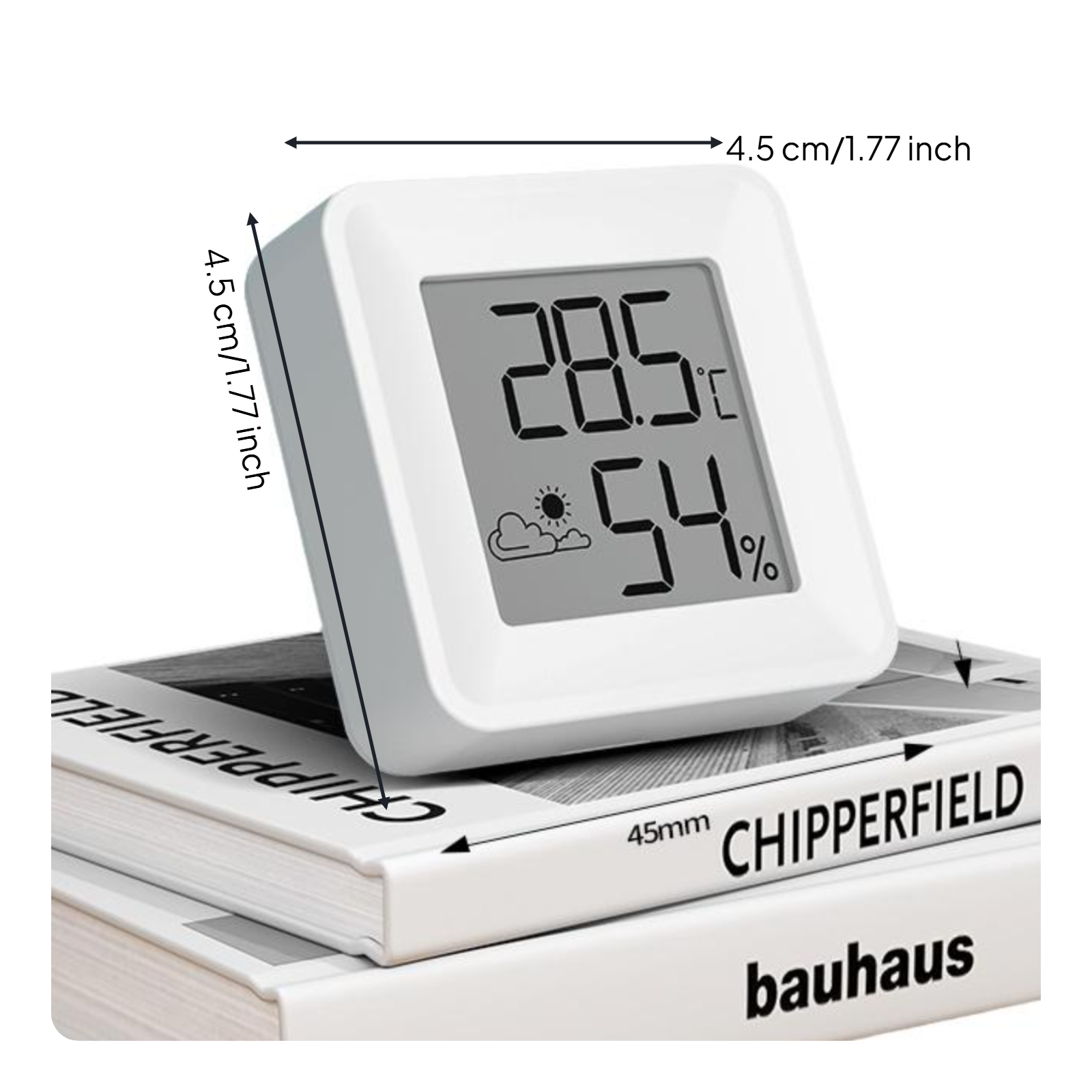 Digital Hygrometer, Indoor Thermometer, High-Accuracy Temperature and Humidity Gauge, Wall-Mounted, Infant Nursery