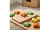 Sandbag Tossing Board Natural Wood Wooden Throwing Board Canvas for Children