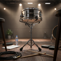 Snare Drum Stand Secure Hold Percussion Hardware Rubber Tipped Supports Gear for Rehearsal Studio