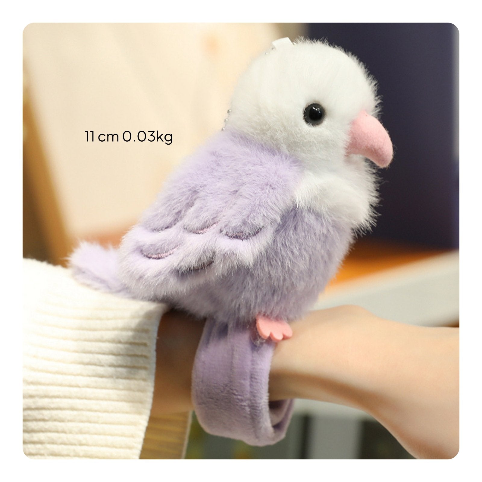 Parrot Stuffed Keychain Giftable Bird Wrist Toy Imaginative Play for Girls
