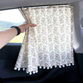 Car window sunshield, sliding shade, sunlight protection, privacy, infant and kids side window sun shield, easy installation, universal fit