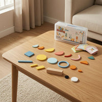 80 Pieces Picture Card Building Set Illustrated Cards Learning Toy Painted