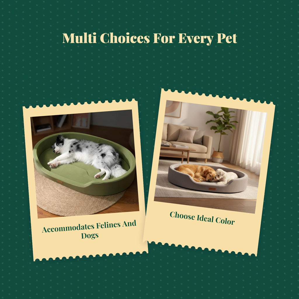 Orthopedic pet bed, washable cover