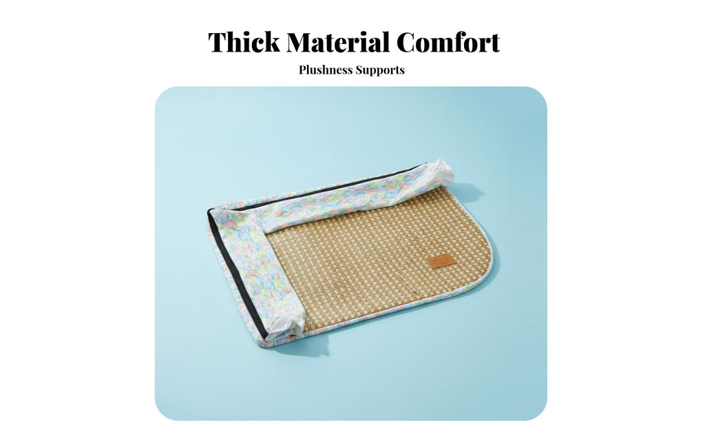 Woven Cooling mat Breathable Quilted pet mat cleanable for Indoors, feline Owners