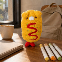 Soft Creature Pen Holder Case Yellow School Storage Portable