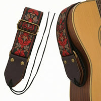 Embroidered Guitar Strap Thick Guitar Strap Long-Lasting Stitching