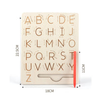 Wooden Alphabet Tracing Board Early Education Educational Toy for Preschool