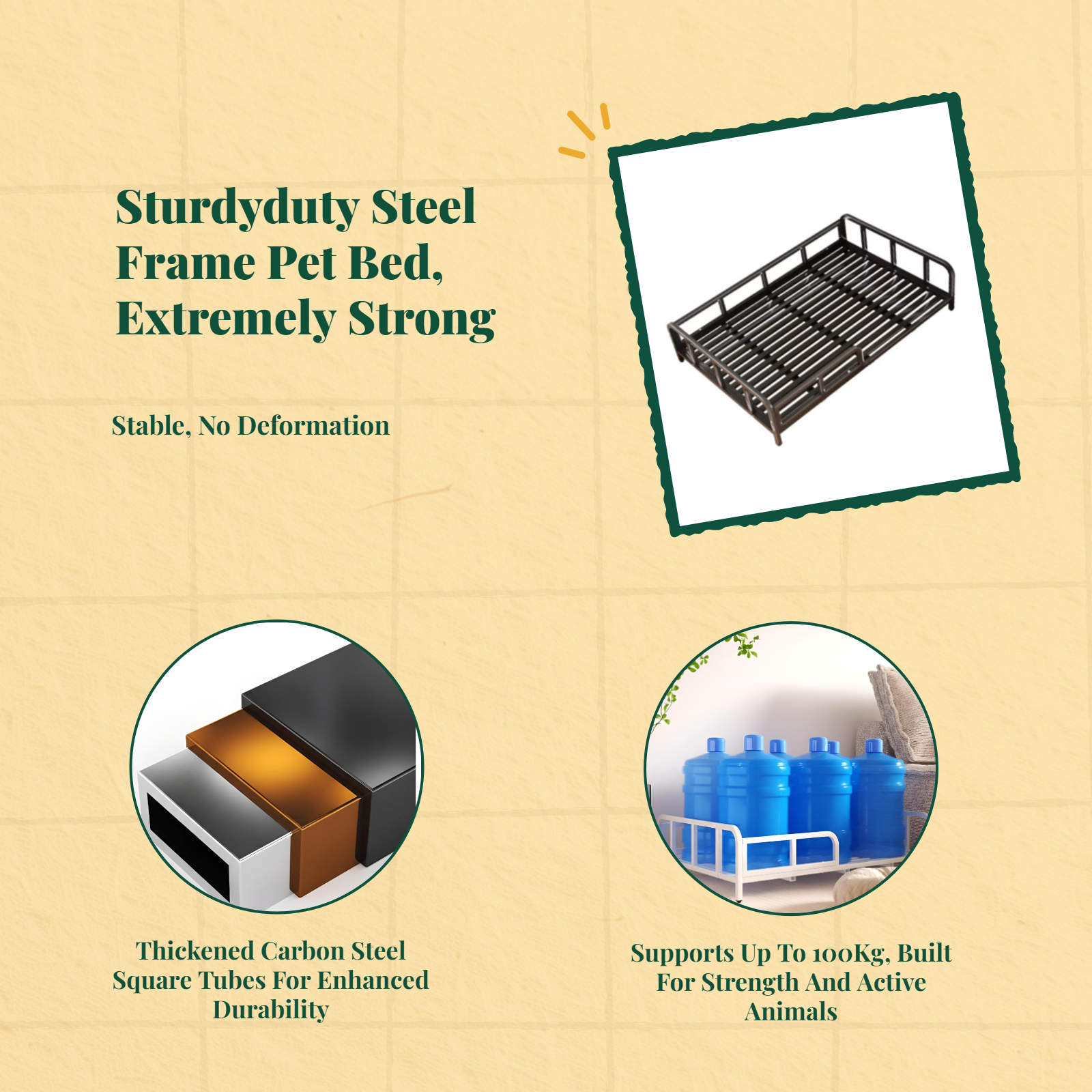 Breathable mesh elevated pet bed