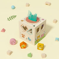 Multifunctional Shape Sorter Wooden Sensory Box Versatile Learning Carrot Harvest Game Box for Young Children, Infants