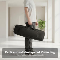 88-Key Keyboard Case 2-Way Carry Design 88 Key Keyboard Case for Gigs, Musicians
