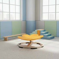 Flower Balance Chair Early Education Flower Shape Rotating Seat 360° Rotation Rotating Sensory Chair for Kids, Kindergarten, Sensory Space, Playroom