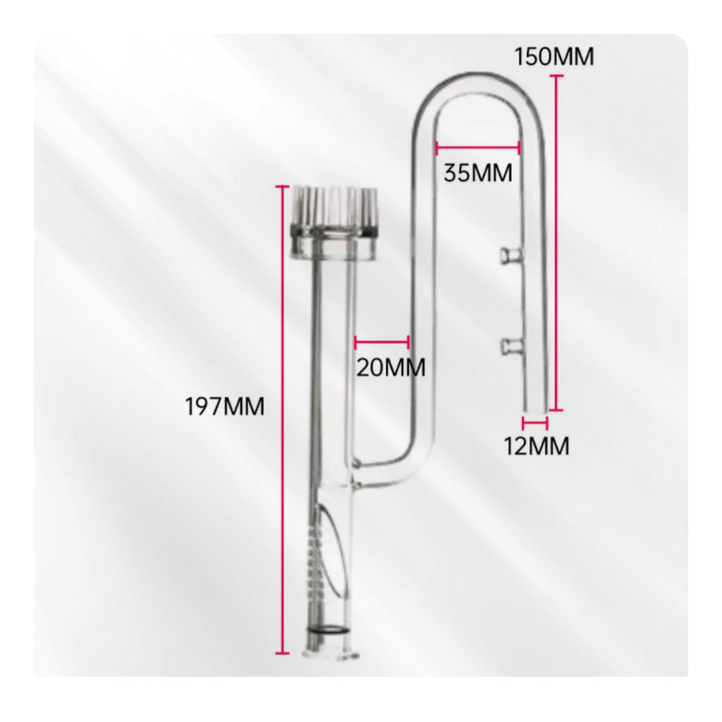 Glass Lily Pipe Set Shrimp Safe Inlet Lily Pipe Skimmer Set for Planted Aquarium