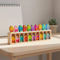 Wooden Color Matching Educational Play Color Pair Toy Set Motor Skills Wooden Memory Matching Blocks for Young Children