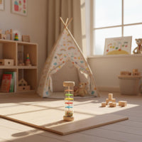 Rain Music Teaching Tool Rainfall Sound Tube Colorful Pattern Rainstick Shaker for Classroom
