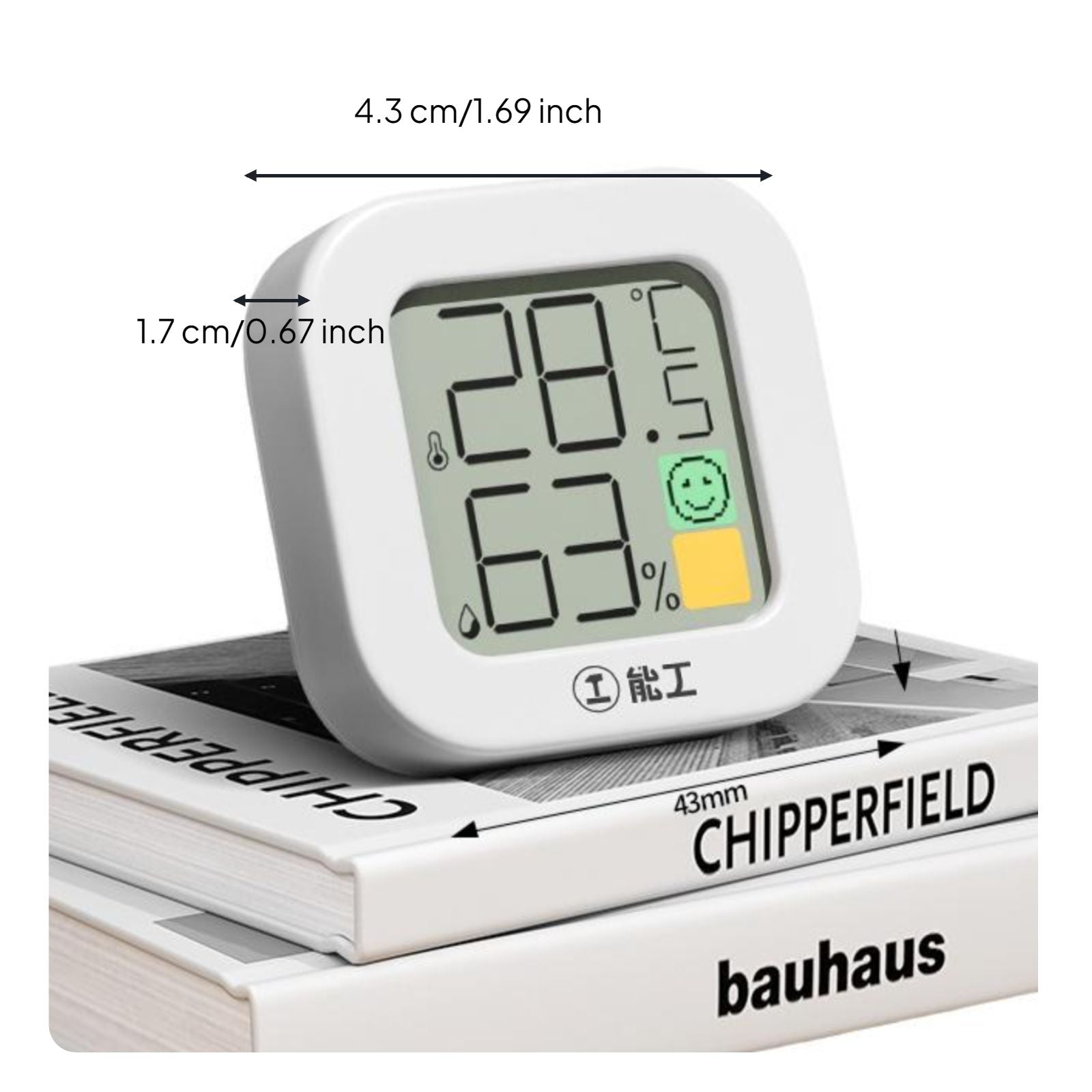 Digital Hygrometer, Indoor Thermometer, High-Accuracy Temperature and Humidity Gauge, Wall-Mounted, Infant Nursery