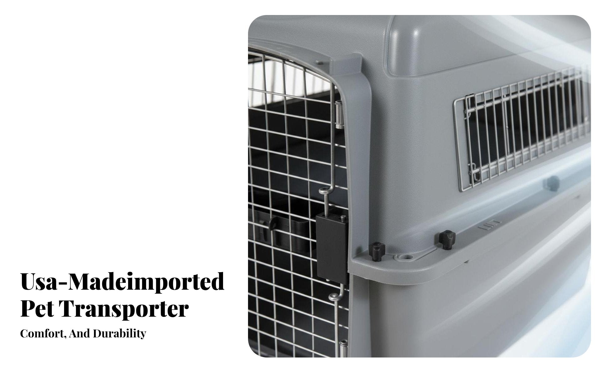 Airline-Approved Design Hard-Sided Travel Crate Portable Hard-Sided Pet transport robustDuty Construction Dog Kennel safety latch for Travelers with companion animals, Cat Owners, Car journeys, veterinarian Visits, Outdoor Excursions