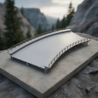 Curved Railway Bridge Engineered for Train Displays, Hobbyists