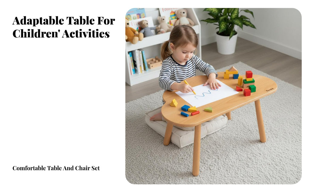 2 Pieces Multi-Activity Table and Chair Set Sturdy & Safe Playroom furniture