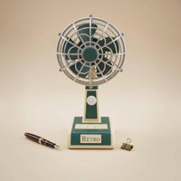 Retro Desk Fan 3 Speed Settings Vintage Design Table Fan Adjustable Tilt Head