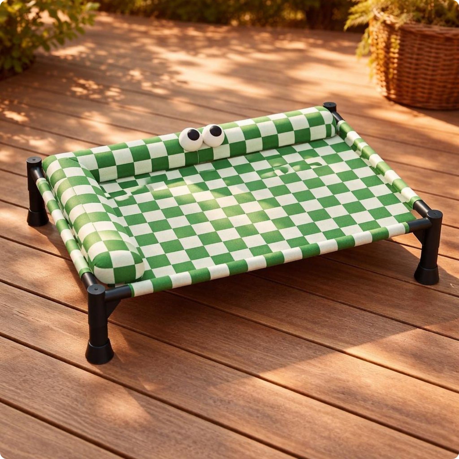 Dog Bed with Supportive Side Easy to Clean Supportive Side Pet Bed Printed
