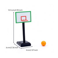 1/12 Scale Basketball Hoop Compact Miniature Decor Lightweight for Playroom