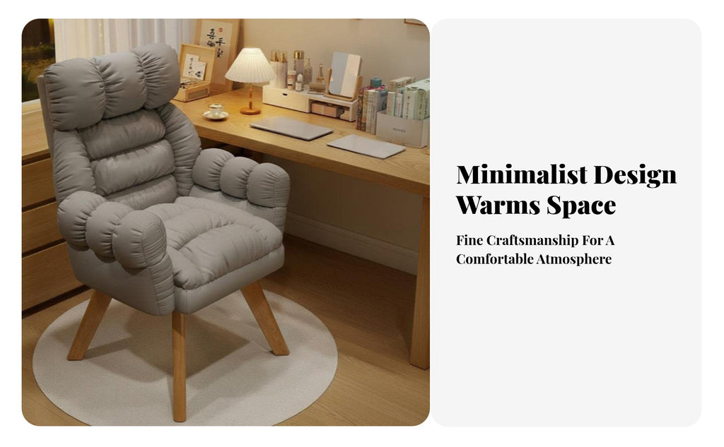 Upholstered Rotate Armchair High Spine Support Lounge Chair Thickly Padded Modern & Look for Readers, Homeowners, Bedroom