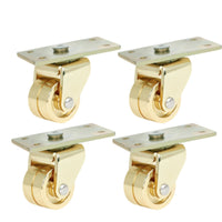 4 Pieces Music Instrument Hardware Dual Wheel Piano Caster Metal Replacement