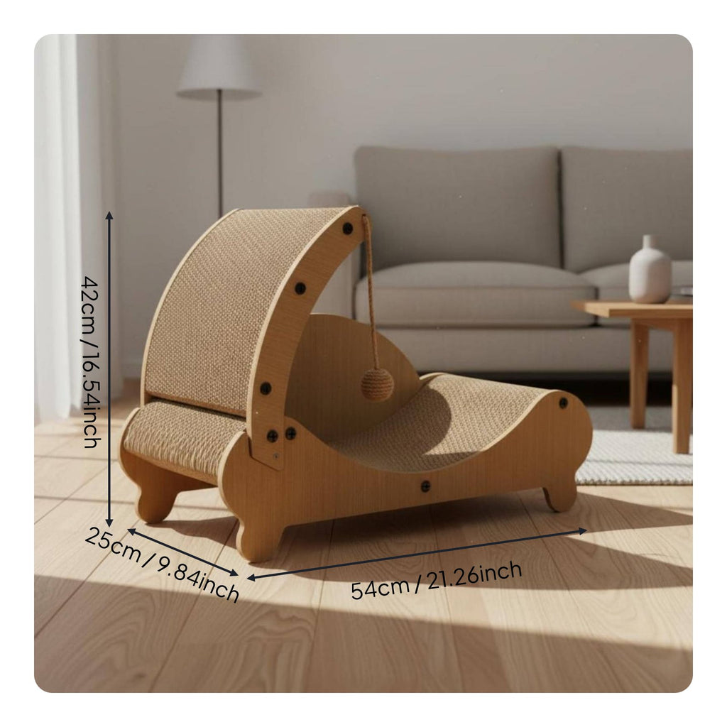 Cardboard Cat Scratcher Bed Scratch Resistant Pet Supplies Minimalist Design Lounge for Cats, Kittens