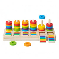 Hoop Toss Educational Toy Early Learning Wooden Hoop Toss Toy Smooth
