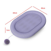 Oval Feline Scratching Board Padded Rim Pet Furniture Long-Lasting