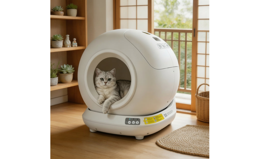 Electric Smart Litter Box with App Control Large Capacity Automatic Cat Litter Box Easy to Maintain Pet Supply Safe for Home, Apartment