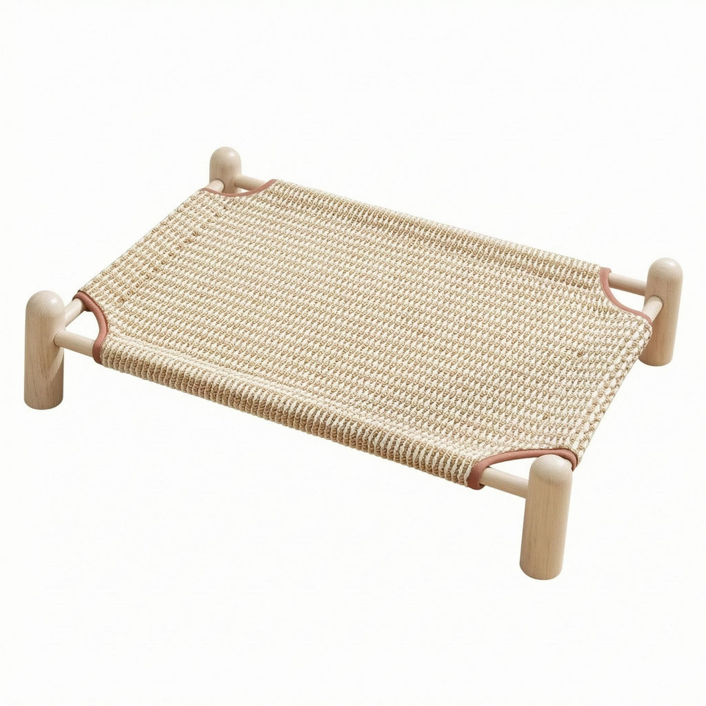Raised Wooden Pet Bed Easy to Assemble Elevated Wooden Pet Bed Cooling
