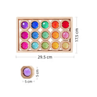 15 Pieces Translucent Crystal Building Piece Safe Design Wooden Crystal Blocks