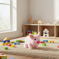 Electric Soft Toy Pig Moving Nose Stuffed Creature Realistic Look for Children